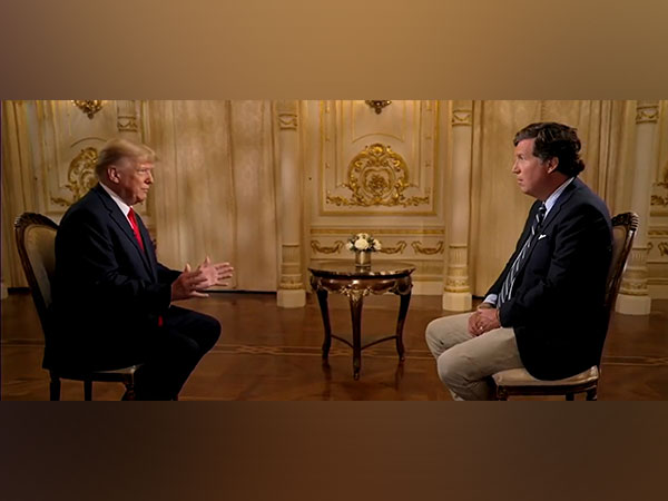 Former US President Donald Trump in an interview with Fox News interviewer Tucker Carlson (Screengrab from FoxNews YouTube)