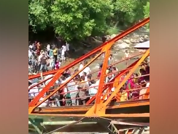 Several people injured after a foot over bridge collapsed. (Photo/ANI)