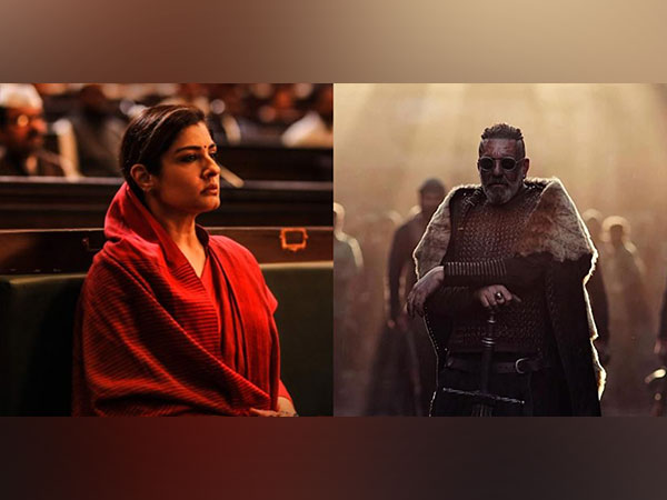 Still of Raveena Tandon and Sanjay Dutt from KGF: Chapter 2 (Image Source: Twitter)