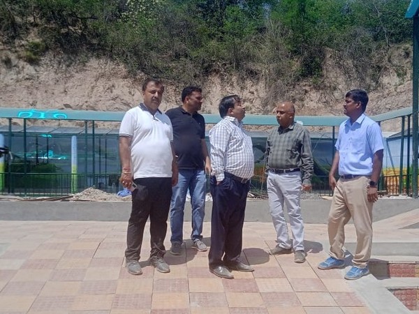 Principal Secretary Forest, Dheeraj Gupta inspects development works in Jambu Zoo (Photo/ANI)