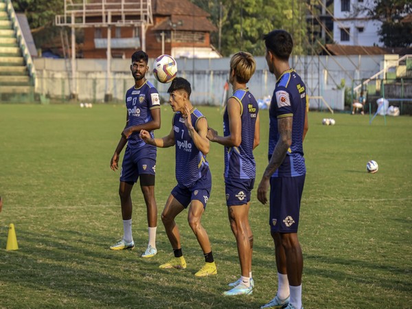 Chennaiyin FC team in practice session (Photo: Chennaiyin FC)