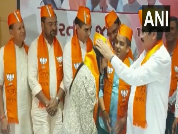 Six AAP corporators join BJP in Surat (Photo/ANI)  