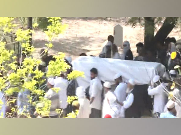 Visuals of Asad's last rites (Photo/ANI)