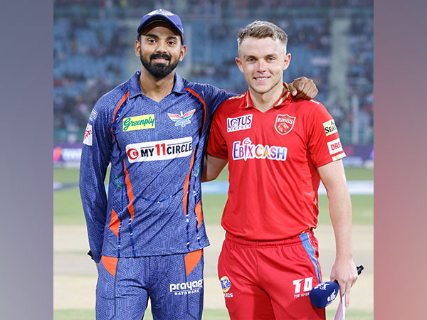 LSG skipper KL Rahul with PBKS skipper Sam Curran. (Photo- IPL)