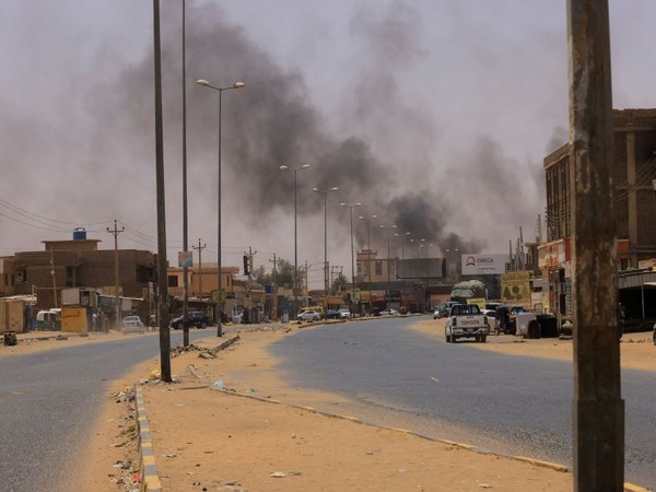 Smoke rises near Halfaya Bridge between Omdurman and Khartoum North. (Photo Credit - Reuters)