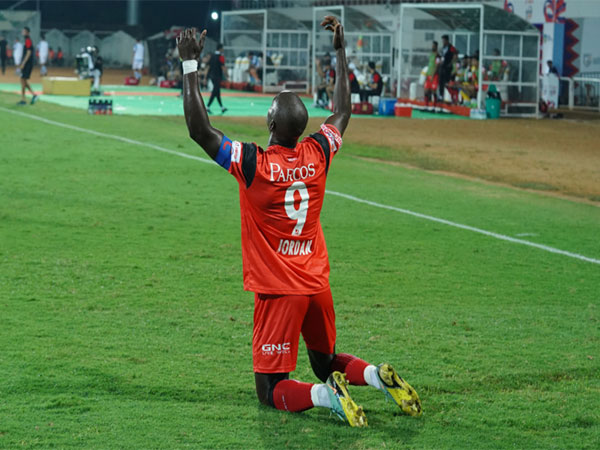 NorthEast United FC player celebrating. (Photo- AIFF Media)