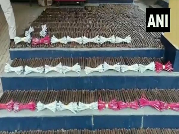 Visual of the recoveries made by Assam Police (Photo/ANI)