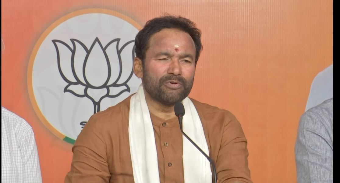 Union Minister G Kishan Reddy addressing the press conference (Photo/ANI) 