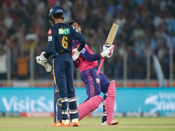 Shimron Hetmyer celebrating RR's win. (Photo- IPL)