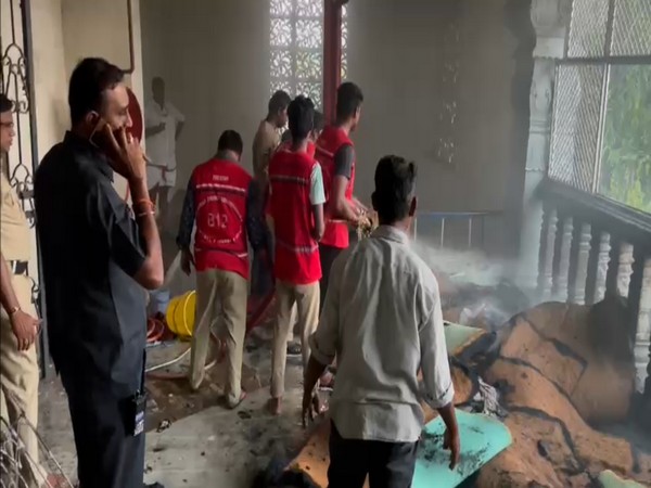 Visuals from Asthana mandapam opposite Srivari temple (Photo/ANI)