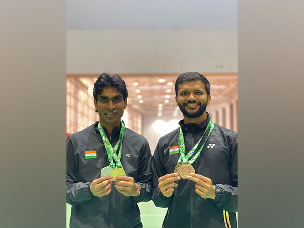 Pramod Bhagat, Sukant Kadam after winning medals in Brazil Para-Badminton International (Image: PCI)