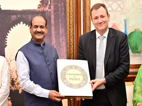 Lok Sabha Speaker Om Birla with member of Danish Folketing Niels Flemming Hansen. (Photo/Twitter: @ombirlakota)