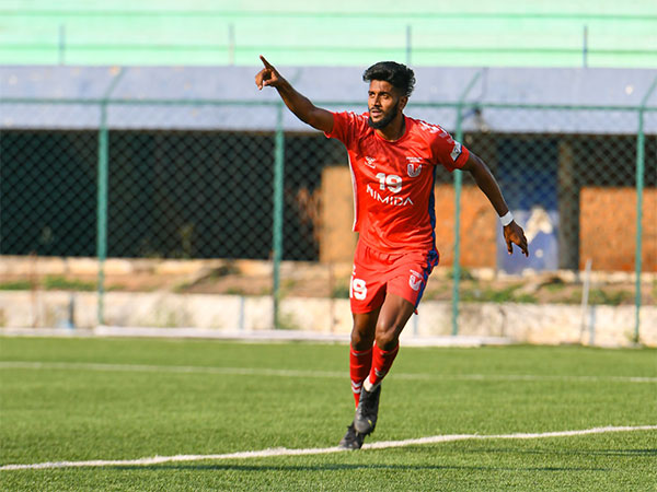 Irfan Yadwad's celebrates after scoring brace for FC Bengaluru United (Image: AIFF)