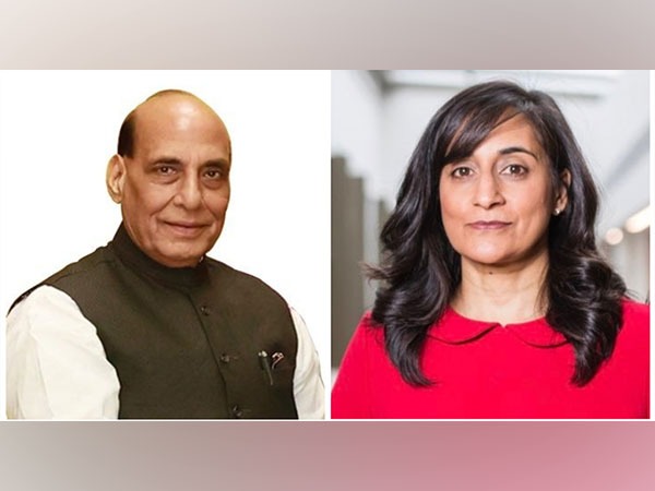 Raksha Mantri Rajnath Singh and Canadian Defence Minister Anita Anand. 