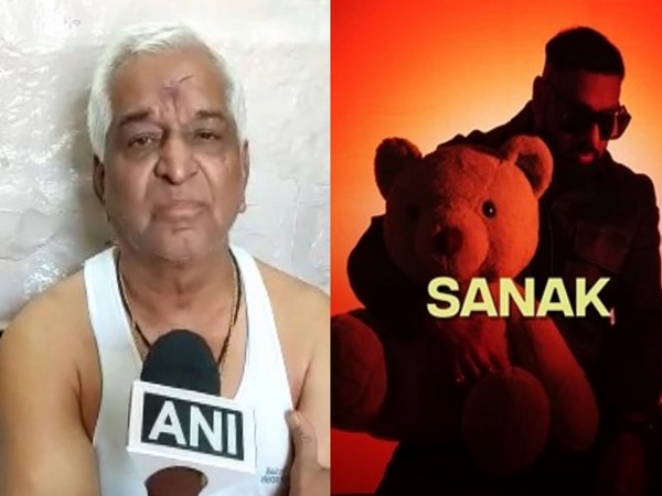 Priest Mahesh (L) and poster of song with singer Badshah (R)