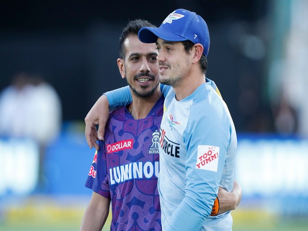 Quinton De Kock and Yuzvendra Chahal (Photo: Twitter/IPL)