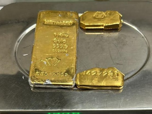 Visual of gold bars recovered by the officials (Photo/ANI)