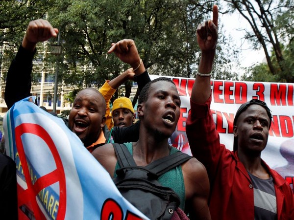 Kenyan small-scale traders protest against a foreign retail shop called China Square in downtown Nairobi. (Photo Credit - Reuters)
