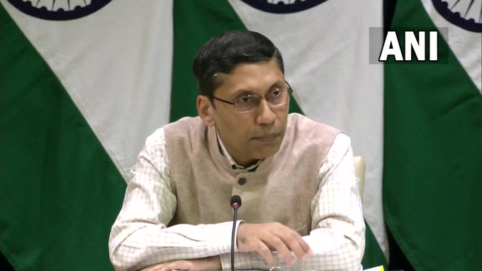 Official Spokesperson of Ministry of External Affairs, Arindam Bagchi. (Photo: Youtube//MEA)