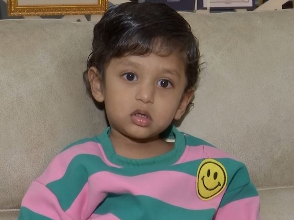 Ahaan Sai Goruishetty, the 18-month-old artist (Photo/ANI)