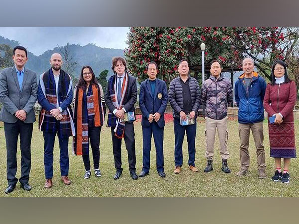 Arunachal Pradesh officials and France consul general Didier Henri Marie Talpain (Photo/ANI)