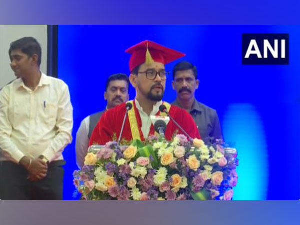 Union Minister Anurag Thakur speaking to Rajiv Gandhi National Institute of Youth Development