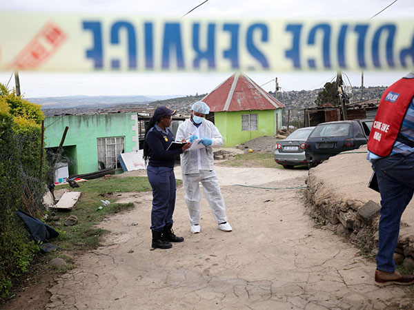 Police work at the scene of a deadly mass shooting near Pietermaritzburg (Image Credit: Reuters)