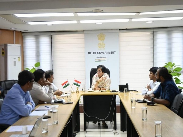 Delhi PWD minister Atishi in a meeting with officials (Photo/ANI) 