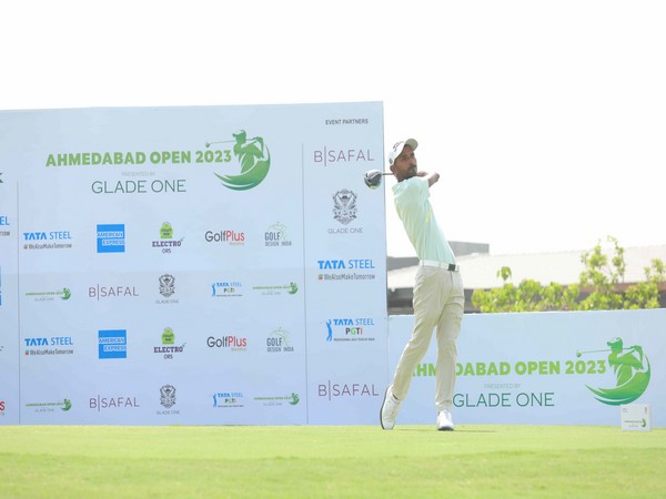 Rashid Khan in action during day-3 of Ahmedabad Open 2023 (Image: PGTI)