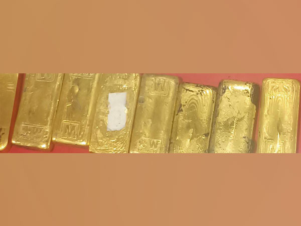 Gold seized from a passenger at Guwahati airport (Photo/ANI)