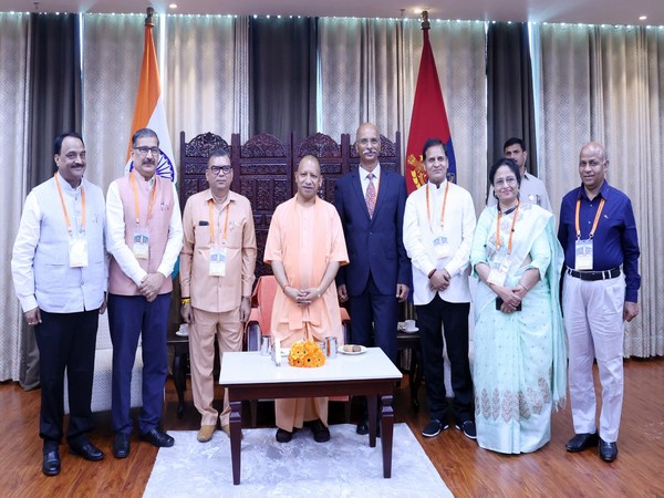 UP CM Yogi Adityanath with dignitaries at  24th National Conference of State PSC (Photo/ANI)