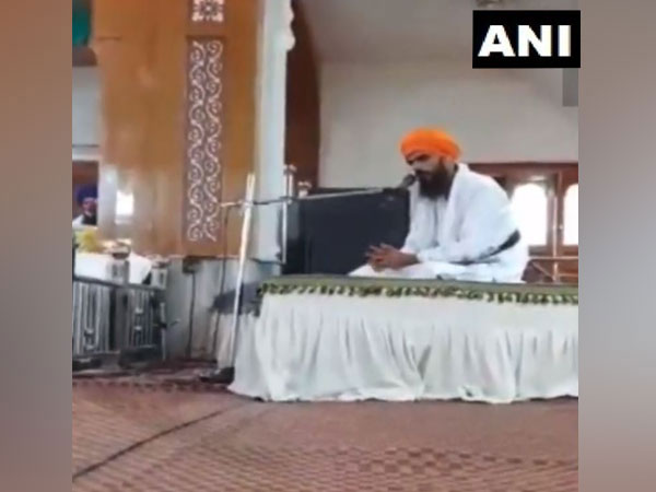 Amritpal Singh at Gurudwara (Photo/ANI)
