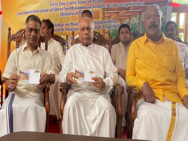 Sri Lankan Prime Minister Dinesh Gunawardena, Indian envoy Gopal Baglay issue special  special commemorative cover for Sita Temple (Image Credit: Twitter/@IndiainSL)