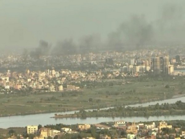 Drone video shows smoke rising over Sudanese city near Khartoum. (Image Credit: Reuters)