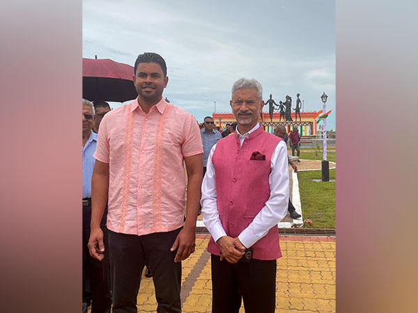 EAM S Jaishankar at Monument of Indian Arrival in Berbice Guyana. (Photo/Twitter: @DrSJaishankar)