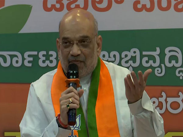 Union Home Minister Amit Shah in Hubballi (Photo/ANI)
