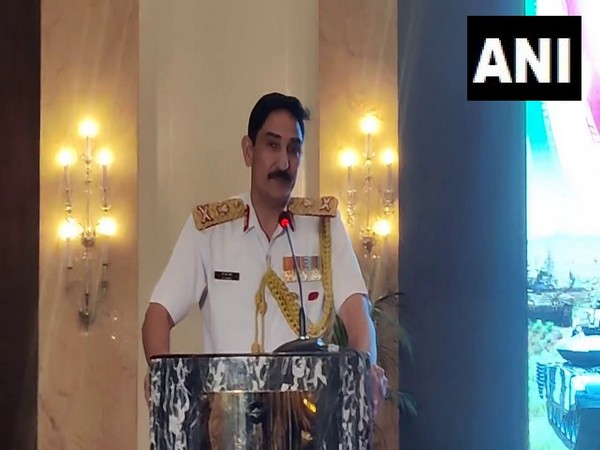 Lt Gen Dinesh Singh Rana, DG, Defence Intelligence Agency, addressing Iran Army Day celebrations in New Delhi. (Photo/ANI)