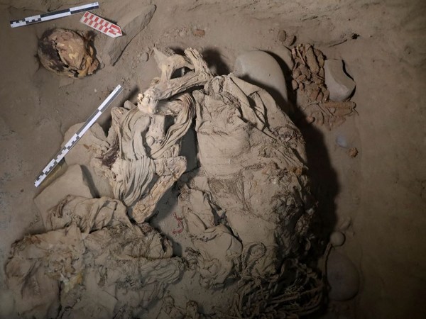 Peruvian archaeologists discover pre-Inca mummy in the ruins of Cajamarquilla in Lima. (Photo Credit - Reuters)
