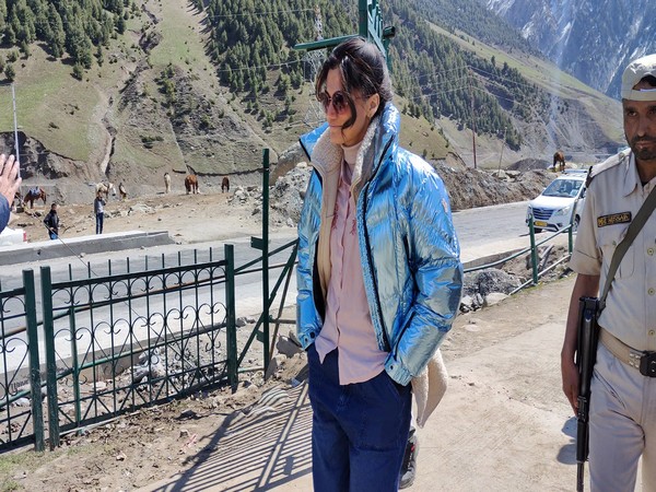 Taapsee Pannu in Kashmir. (Image Source: ANI)