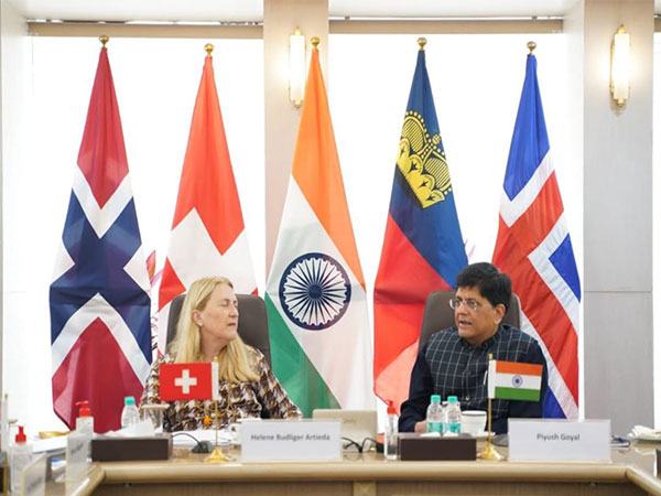 Union Minister Piyush Goyal with Helene Budliger, State Secretary for Economic Affairs, Switzerland (Image Credit: Goyal's Twitter)