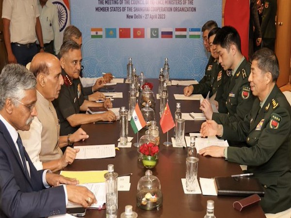 Rajnath Singh after meeting Chinese Defence Minister. (Photo: Twitter//Rajnath Singh)