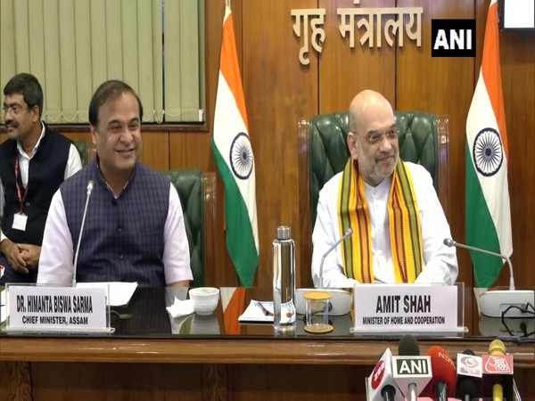 Assam Chief Minister Himanta Biswa Sarma (left) and Union Home Minister Amit Shah (right) (Photo/ANI)