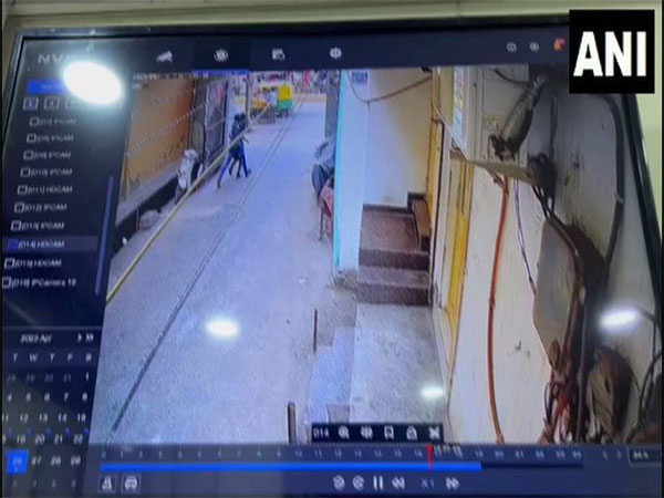 A screengrab of the CCTV footage (Photo/ANI)