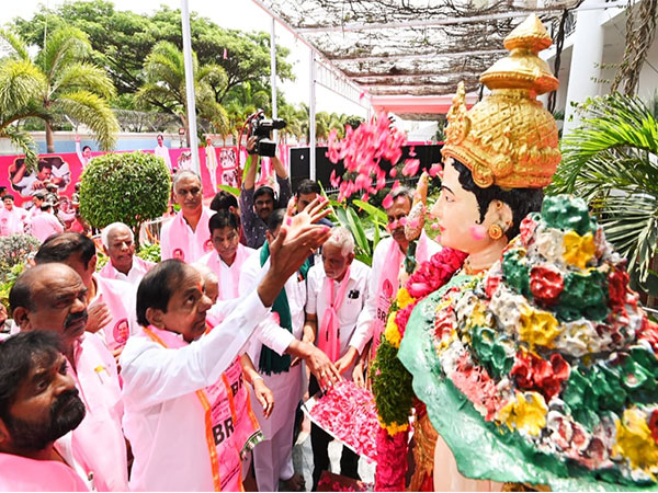 Telangana CM during the event (Photo/ANI)