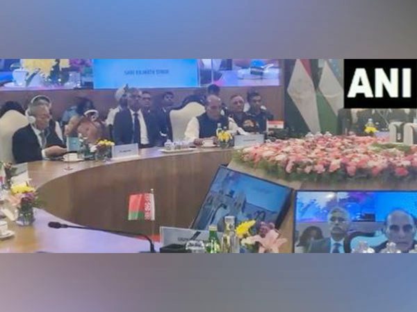 Defence Minister Rajnath Singh chairing SCO Defence Ministers' Meeting in Delhi. (ANI)