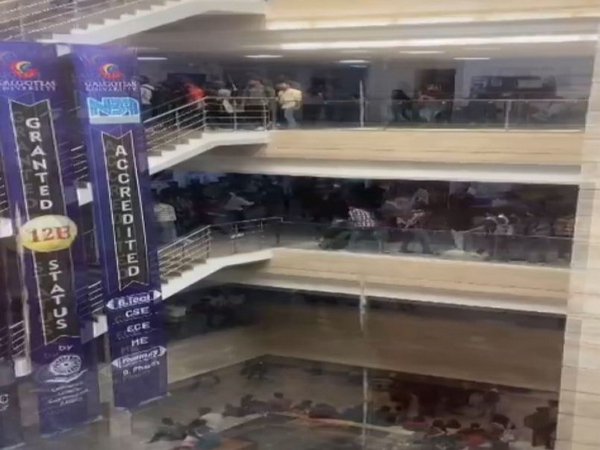 Students fight at private college in Greater Noida (Photo/ANI)