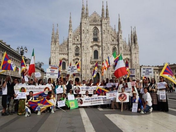 Tibet Support Rally organised in Milan. (Photo: ANI)