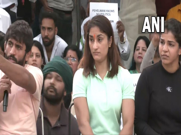 Bajrang Punia, Vinesh Phogat, Sakshi Malik at the press conference (Photo: ANI)