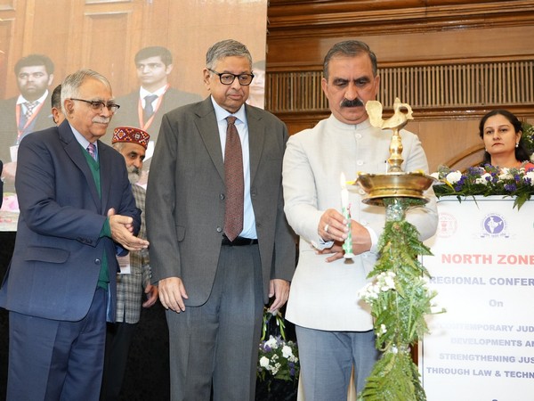 Himachal Pradesh Chief Minister Thakur Sukhvinder Singh Sukhu inaugurates North Zone-II Regional Conference (Photo/ANI)