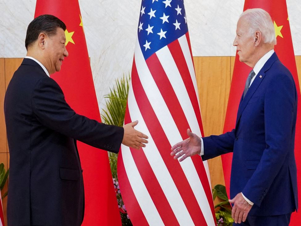 US President Joe Biden meeting with Chinese President Xi Jinping at the G20 in Bali (Photo Credit - Reuters)